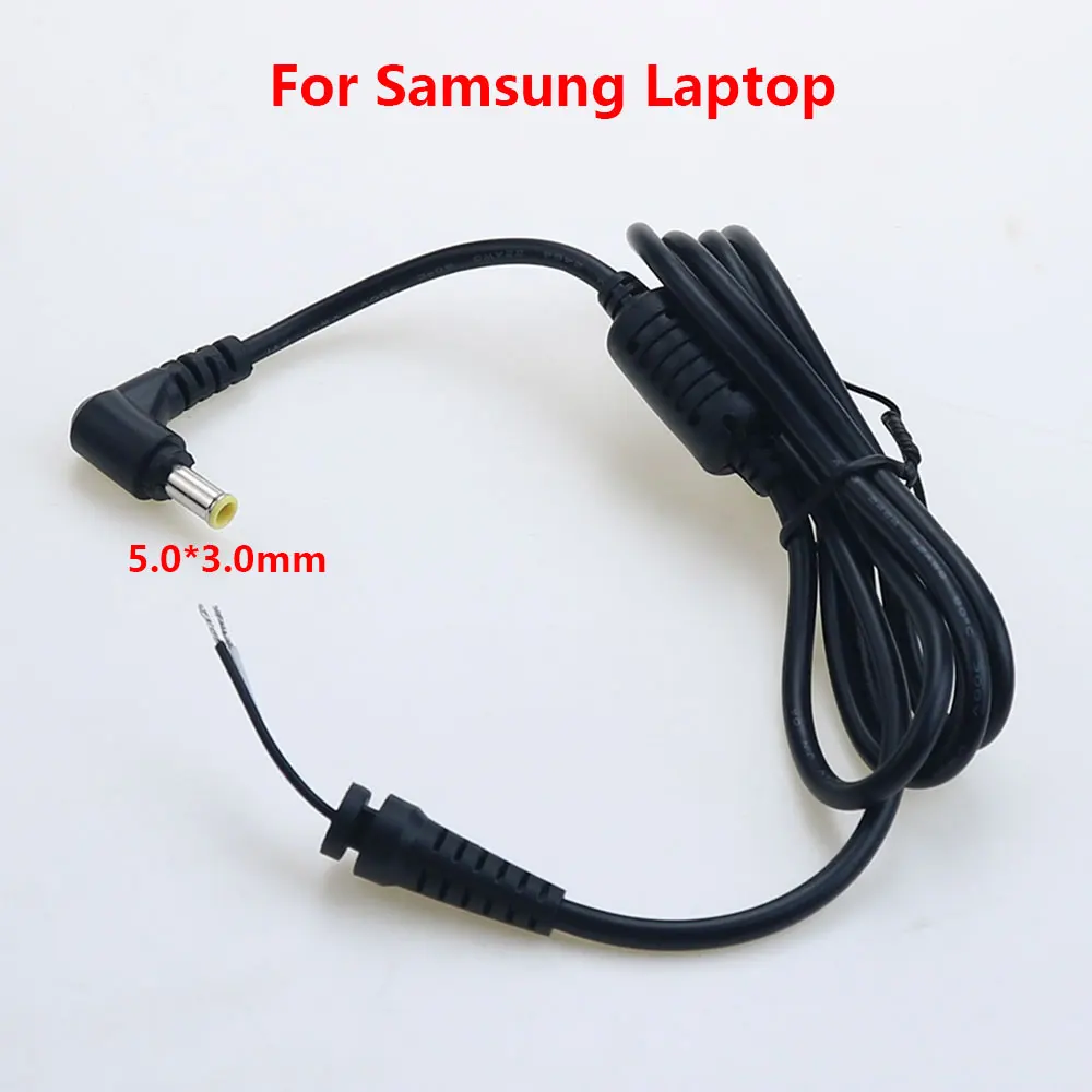 1 unidad DC 5,5*3,0mm/ 5,5x3,0mm conector de Cable de enchufe de cargador de energía CC para ordenador portátil Samsung adaptador de conector CC Cable de alimentación de cargador - imagen 2