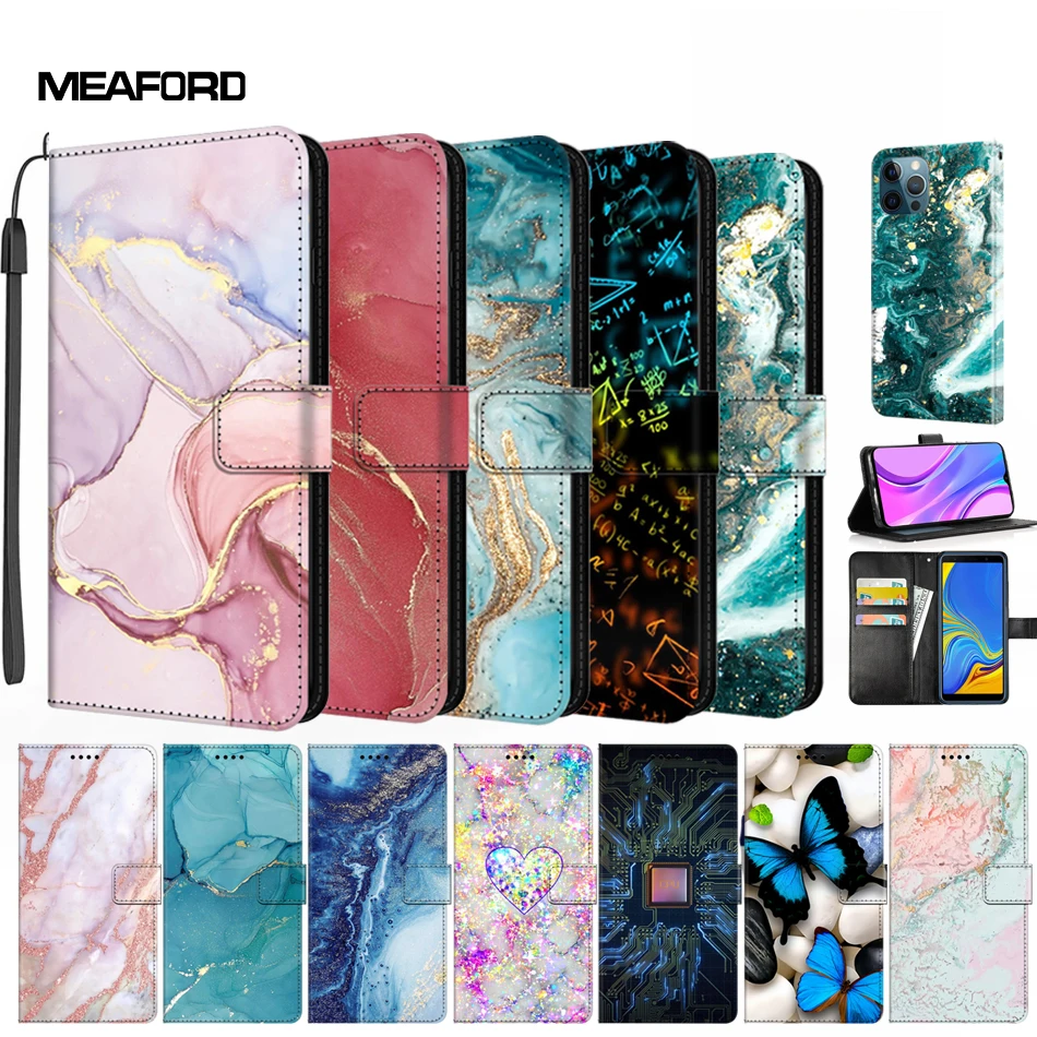 Fundas con tapa de mármol para Samsung S21, S20 FE, Ultra Plus, 5G, Funda de cuero con soporte magnético, billetera para Samsung Galaxy S10, 5G Plus, S8, S9