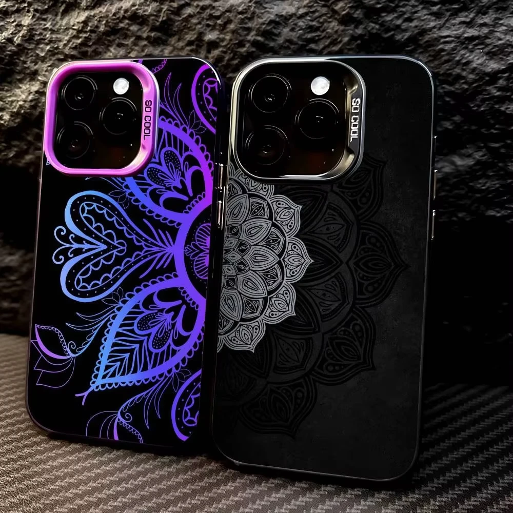 Funda de teléfono con diseño de Mandala clásico para iPhone 17 Pro 16 15 14 13 12 11 Pro Max 16 Plus 16E 17 Air XR XS, funda trasera a prueba de golpes