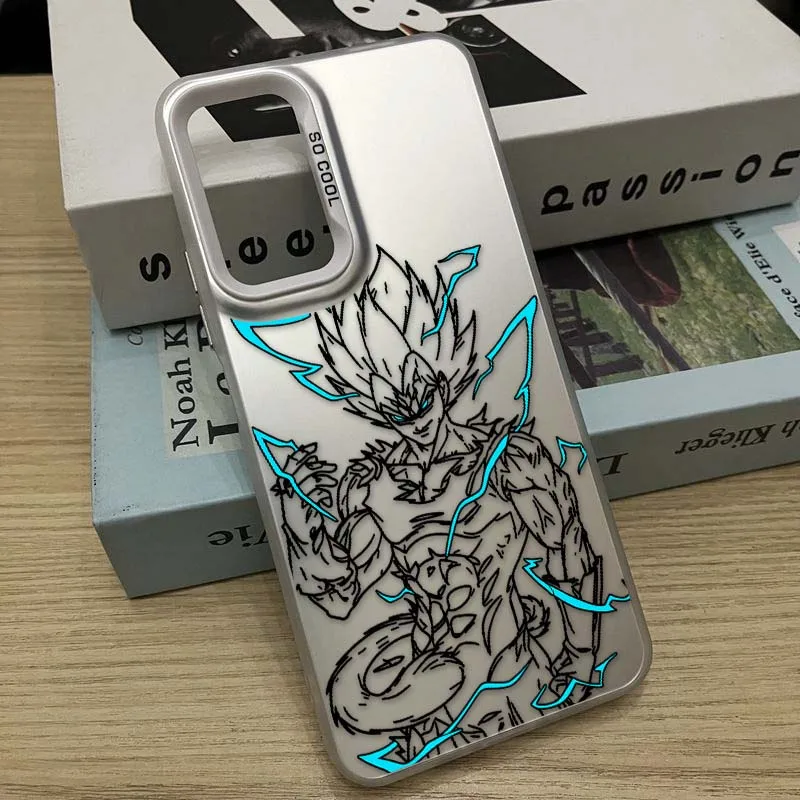 D-Dragon Ball Vegeta Cool Anime funda para Redmi Note 14 13 12 11 10 9 8 Pro Plus funda de teléfono plateada colorida - imagen 3