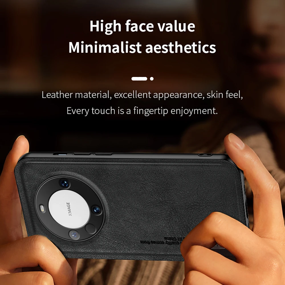 Funda de teléfono de cuero Retro esmerilada de lujo para Huawei Mate 60 Pro, cubierta de succión magnética para coche Huawey Hauwei Mate60 Mate60Pro 60Pro - imagen 5