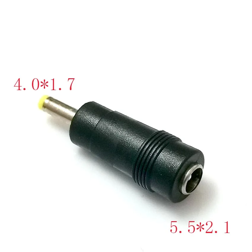 Enchufe de conversión de CC de 5 piezas, cabezal hembra de 5,5x2,1 a 4,8x1,7, cabezal de conversión de potencia macho