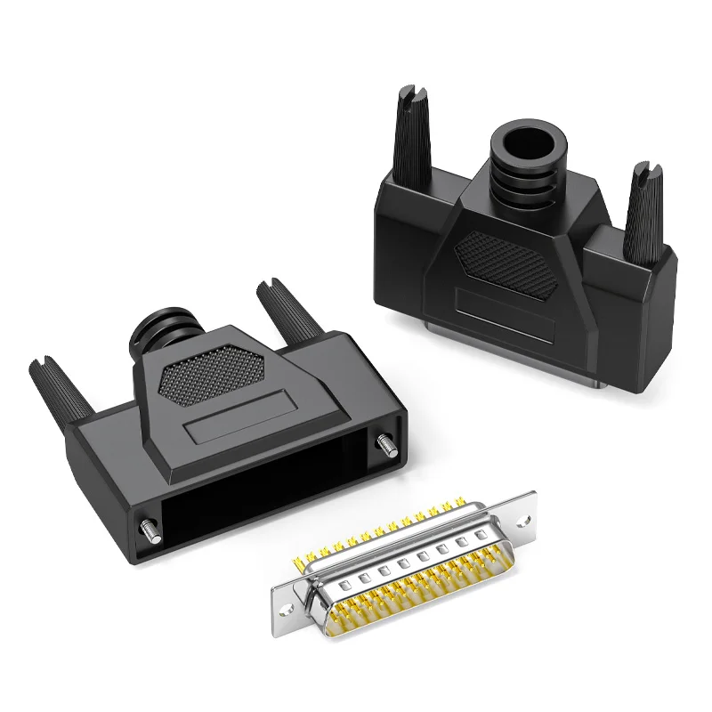 Conector de servidor de soldadura DB44, conector de cable de 3 filas, terminales de cabeza macho hembra, aguja sólida, enchufe chapado en oro Industrial de 44 pines - imagen 3