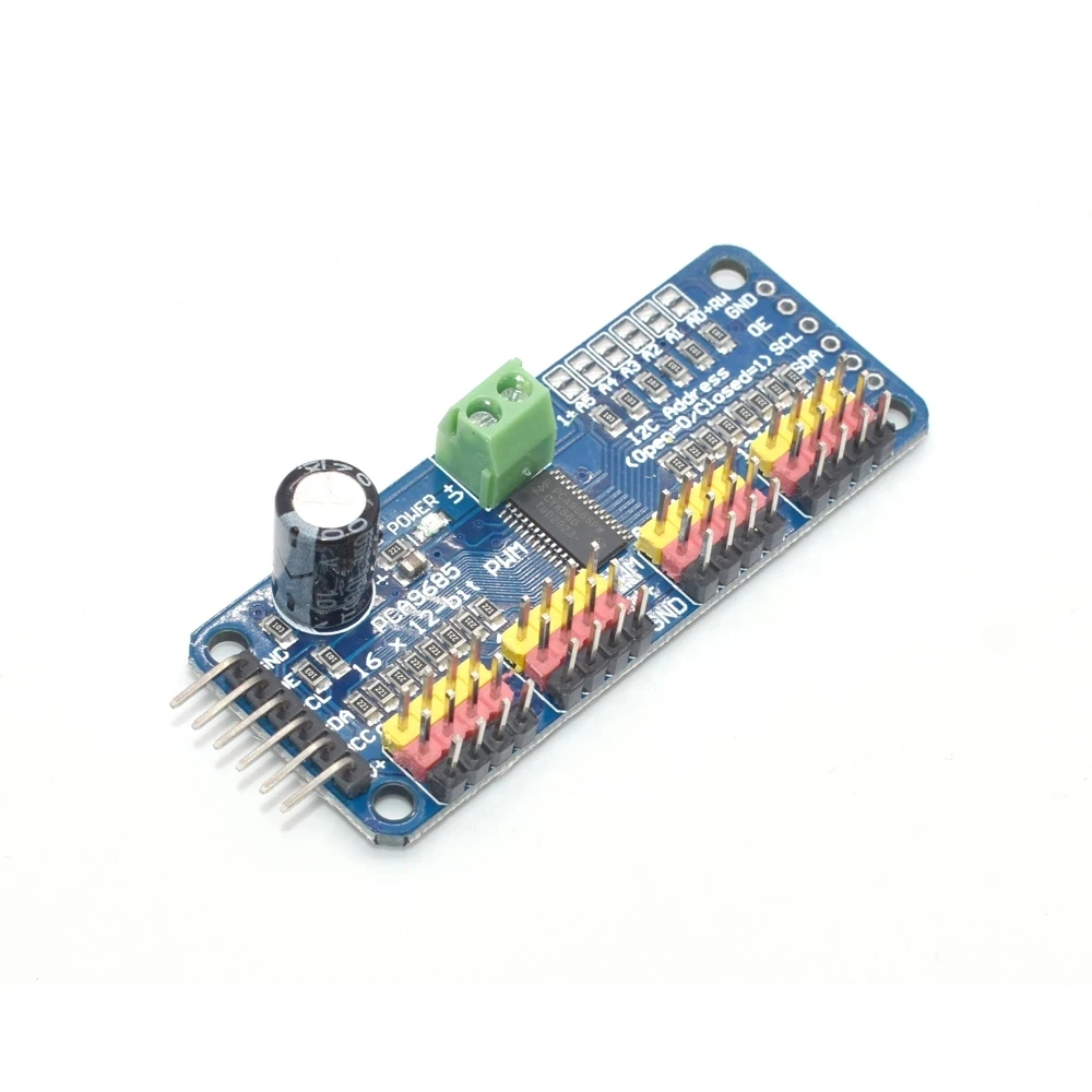 Servocontrolador PWM de 16 canales y 12 bits, interfaz I2C, PCA9685 para Arduino, Raspberry Pi, módulo de escudo Servo DIY - imagen 2