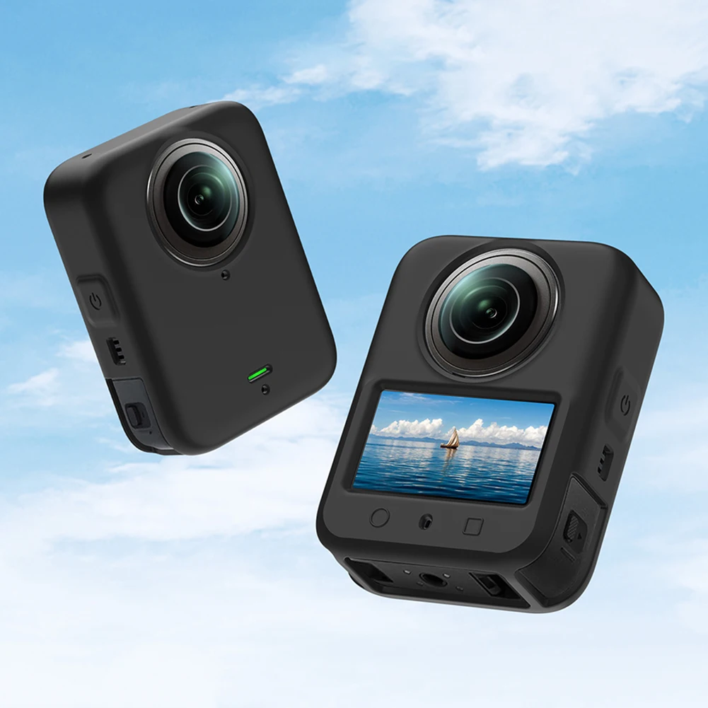 Nueva funda protectora de silicona con tapa de lente, funda antiarañazos, funda de silicona suave para accesorios de cámara DJI Osmo 360 - imagen 2