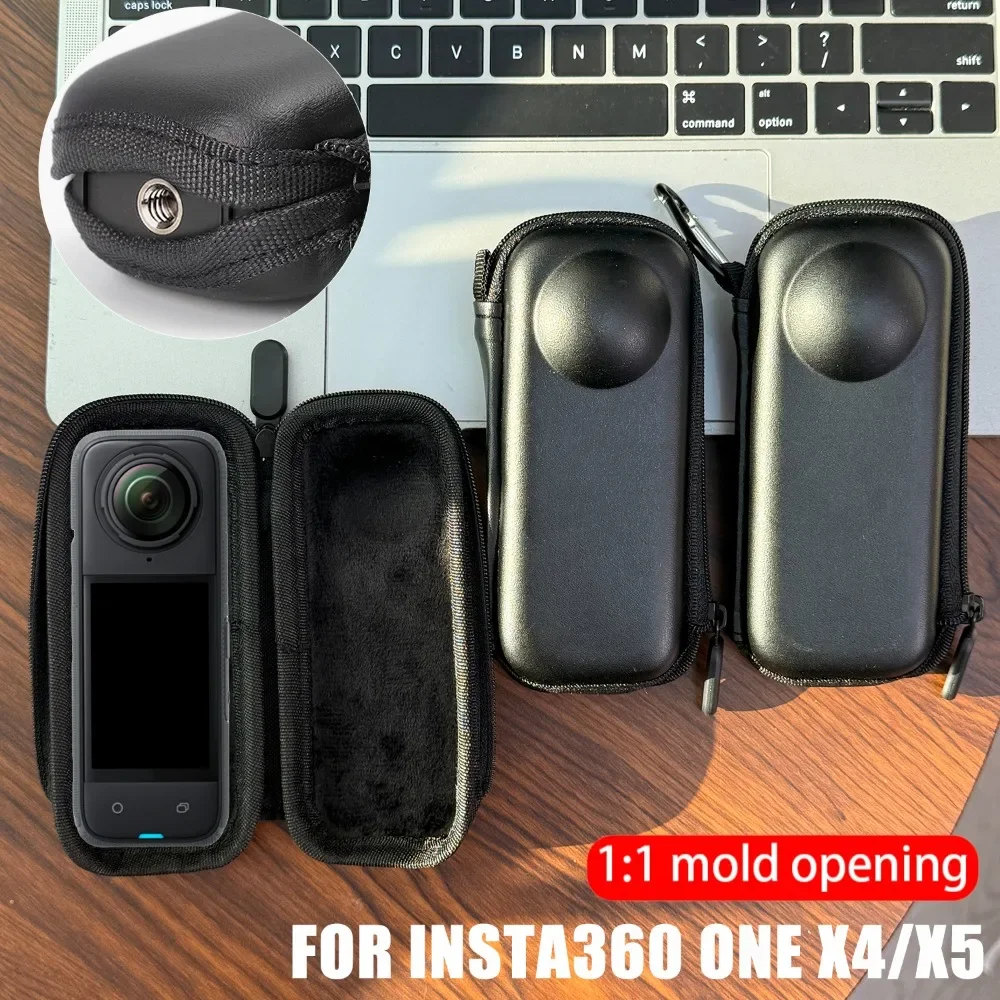 Para Insta 360 X5 X4 Estuche de almacenamiento de transporte antiarañazos portátil de viaje Mini cámara bolsas cubierta Shell para accesorios Insta360 X5 - imagen 3