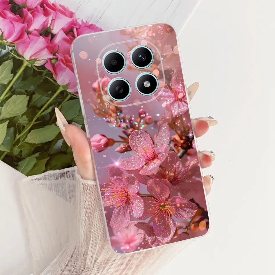 Funda transparente para Xiaomi Redmi Note 15 Pro Plus 5G, Funda trasera de silicona suave con flores populares para Xiaomi Poco M8 Pro - imagen 5
