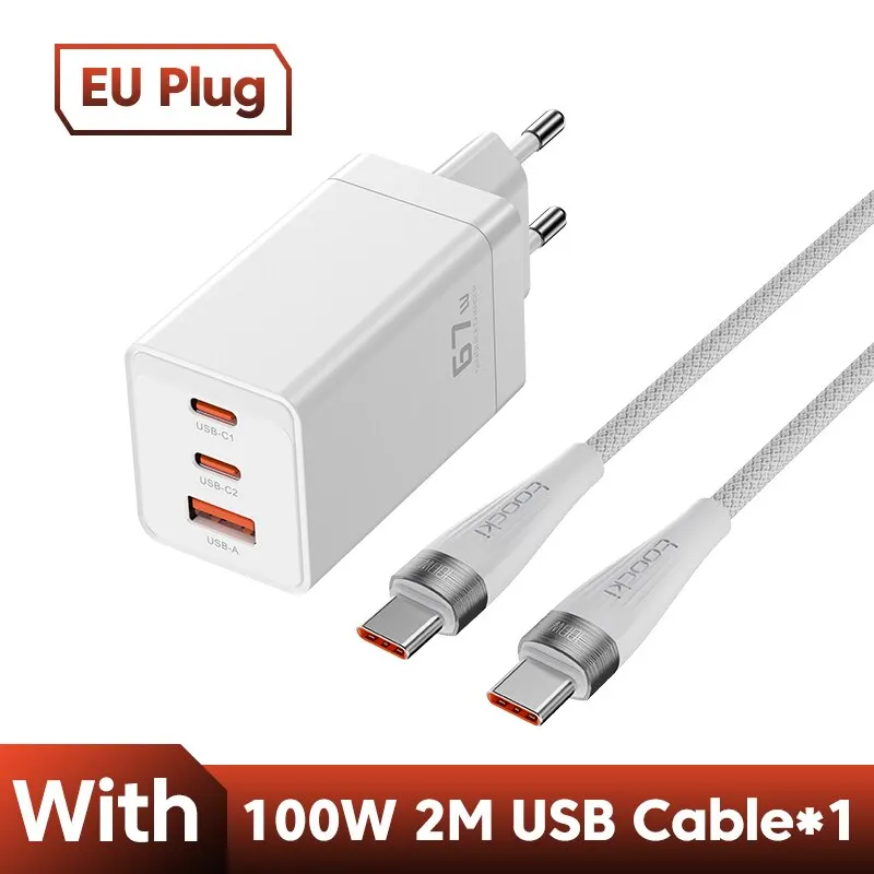 EU White 2m Cable