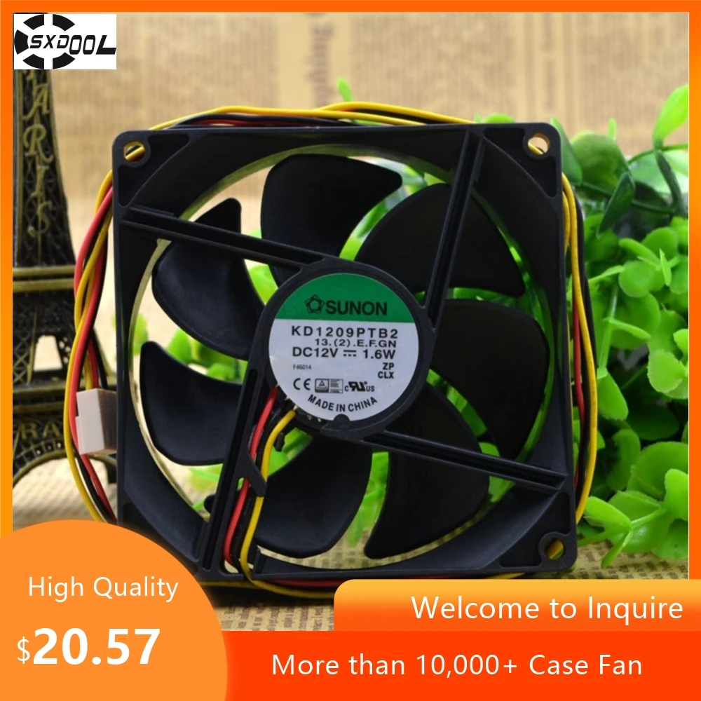 Para SUNON KD1209PTB2 9cm 92mm 12V 1,6 W ventilador de refrigeración de chasis con doble rodamiento de bolas 9025 PC, servidores y equipos industriales - imagen 5