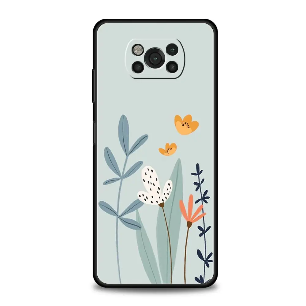 Funda de teléfono pintada con dibujos animados para Xiaomi, carcasa bonita para Poco X6 X5 Pro X4 X3 NFC F5 Pro F4 F3 GT M5 M4 Pro 5G M3 C51 C50 C55 - imagen 2