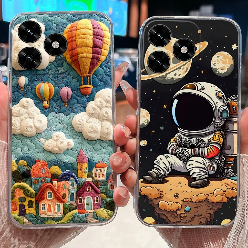 Para Honor X5C Plus 4G Funda de teléfono patrones de diseño de moda suave TPU transparente silicona ligera Funda para Honor X 5c + Shell - imagen 3