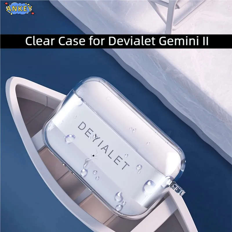 Funda protectora transparente de TPU para Devialet Gemini II, carcasa para auriculares Bluetooth portátil - imagen 5
