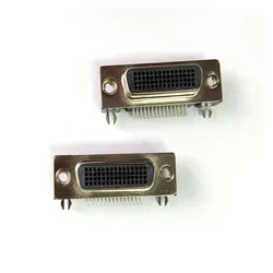 Conector DVI Hembra 90° Angular – Chapado Oro 60 Pines