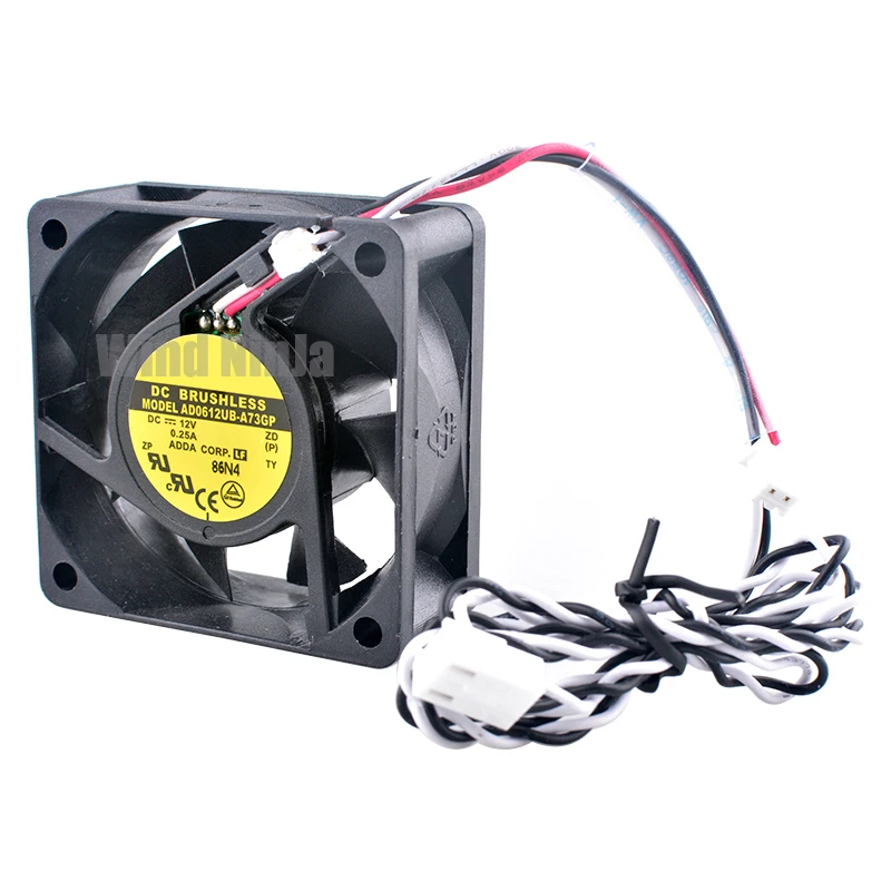 AD0612UB-A73GP 6cm X 60mm X 25mm ventilador de refrigeración DC12V 0.25A doble rodamiento de bolas ventilador de fuente de alimentación del chasis de la computadora para microcomputadores - imagen 4