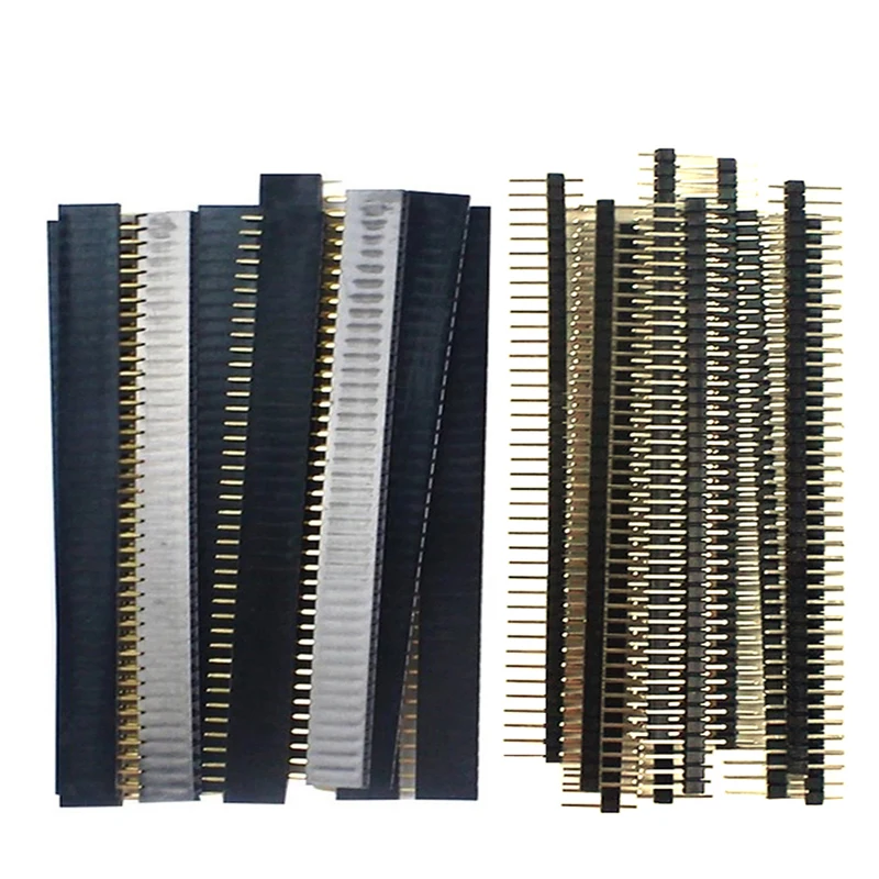 5 uds 1,27mm/2,0mm/2,54mm cabezal de Pin 1*40P 1*50P 2*40P 2*50P cabezal de Pin rompible PCB JST tira de conector para Arduino DIY Kit