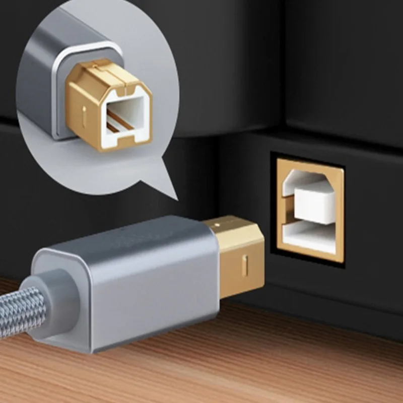 Cable de impresora USB C a USB B 2,0 de 3M, escáner de impresora trenzado para Epson, HP, Canon, Brother, MacBook Pro, Samsung, Cable de control MIDI - imagen 5