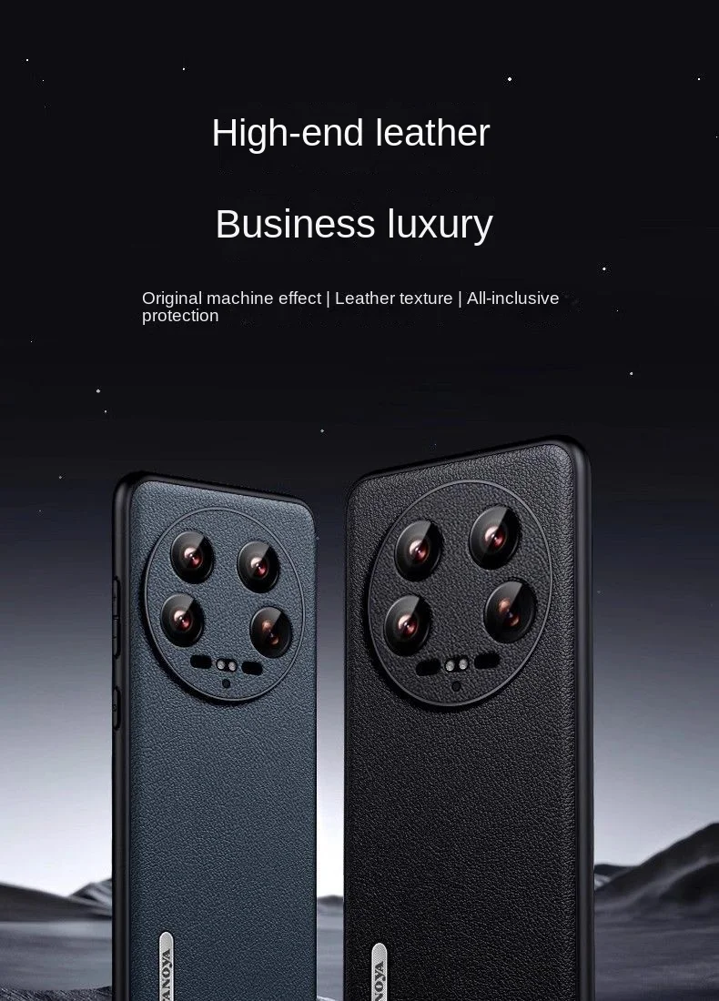 Funda de cuero PU suave para Xiaomi Mi 14 13 Ultra, carcasa protectora trasera para Xiaomi Mi 14 13 12 11 Pro 12X - imagen 2