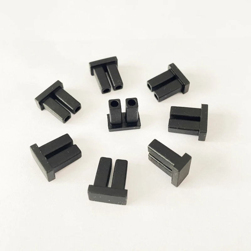 Interfaz SFP LC, tapón antipolvo de fibra óptica, tapa de tapón antipolvo de silicona/cubierta de enchufe de protección de puerto SFP 1G/Cubierta antipolvo de doble fibra SFP LC - imagen 2