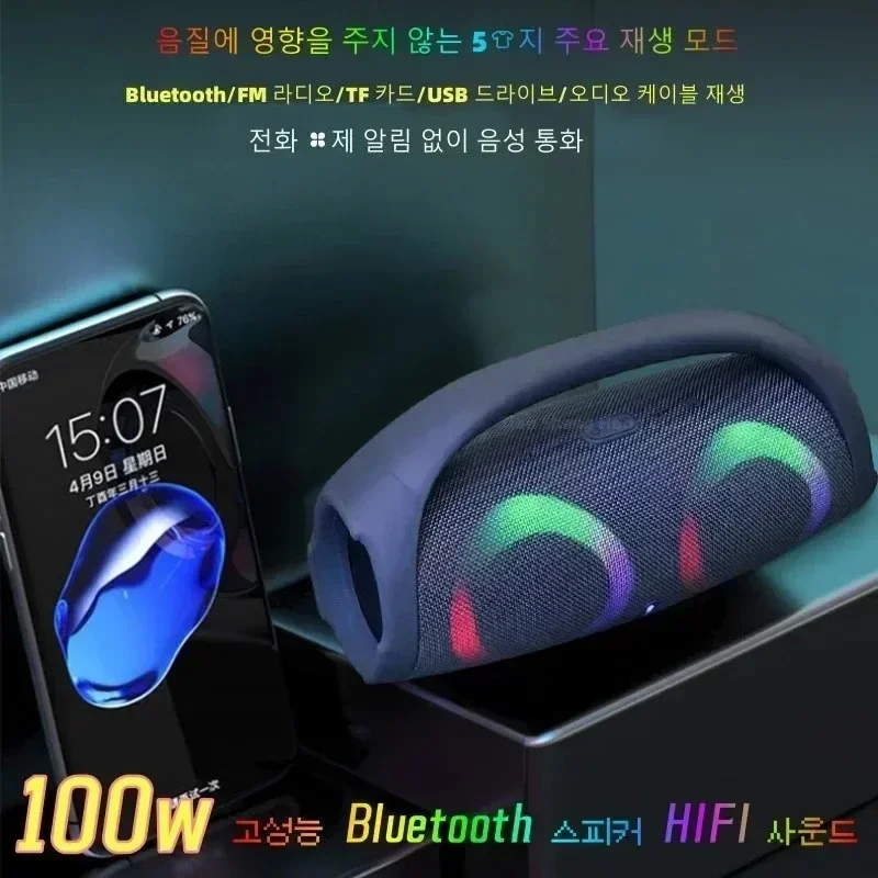 Altavoz Bluetooth inalámbrico HIFI portátil impermeable columna De sonido De alta potencia estéreo envolvente RGB Subwoofer Caixa De Som TWS/USB - imagen 2