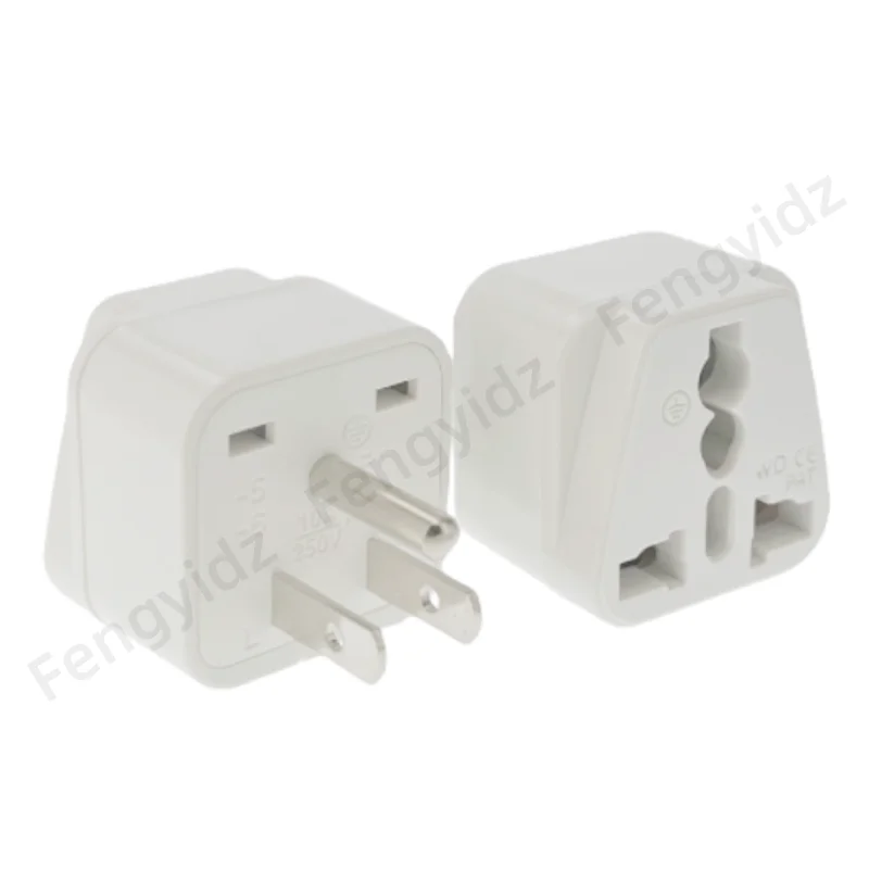 Adaptador de enchufe estadounidense, adaptador de viaje de Canadá y México, adaptador de enchufe AU, Reino Unido, UE a EE. UU., salidas de CA americanas, adaptador de corriente, convertidor de enchufe - imagen 5