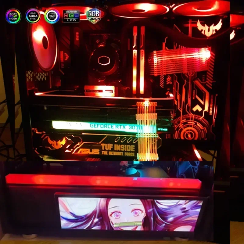 DIY personalizado LIAN LI Dynamic Case Panel frontal RGB Refit reemplazo O11XL y O11 MINI y O11 EVO Chasis Modding Plate Shroud SYNC - imagen 5