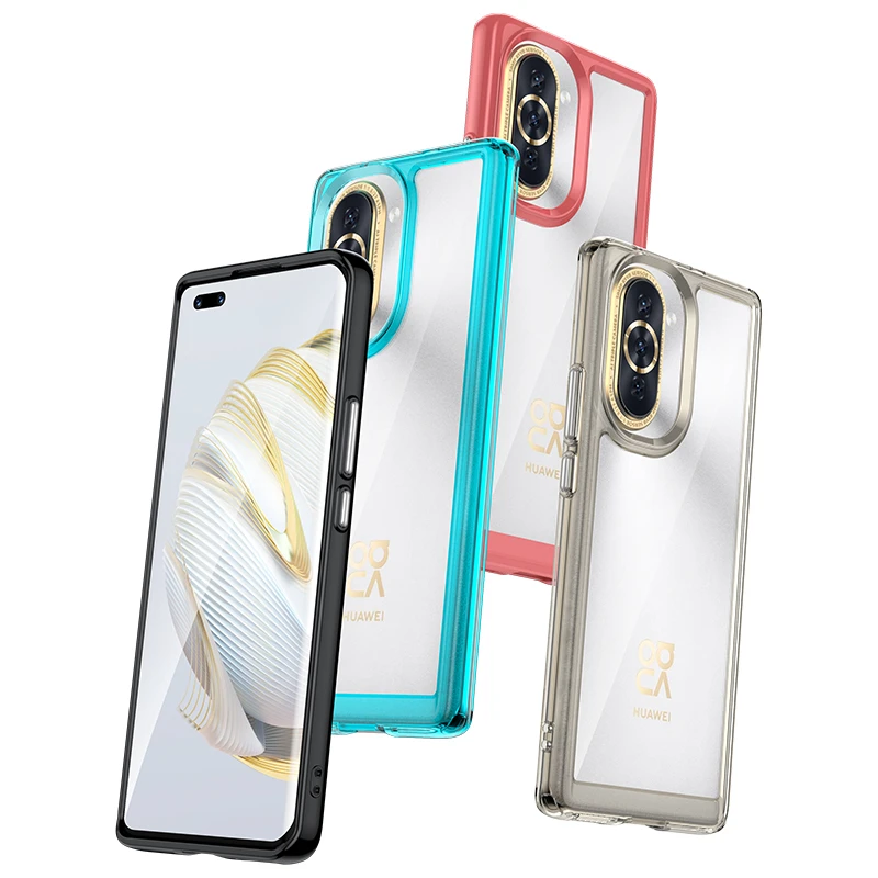 Funda trasera para Huawei Nova 10, carcasa transparente de color claro para Huawei Nova 10 Pro