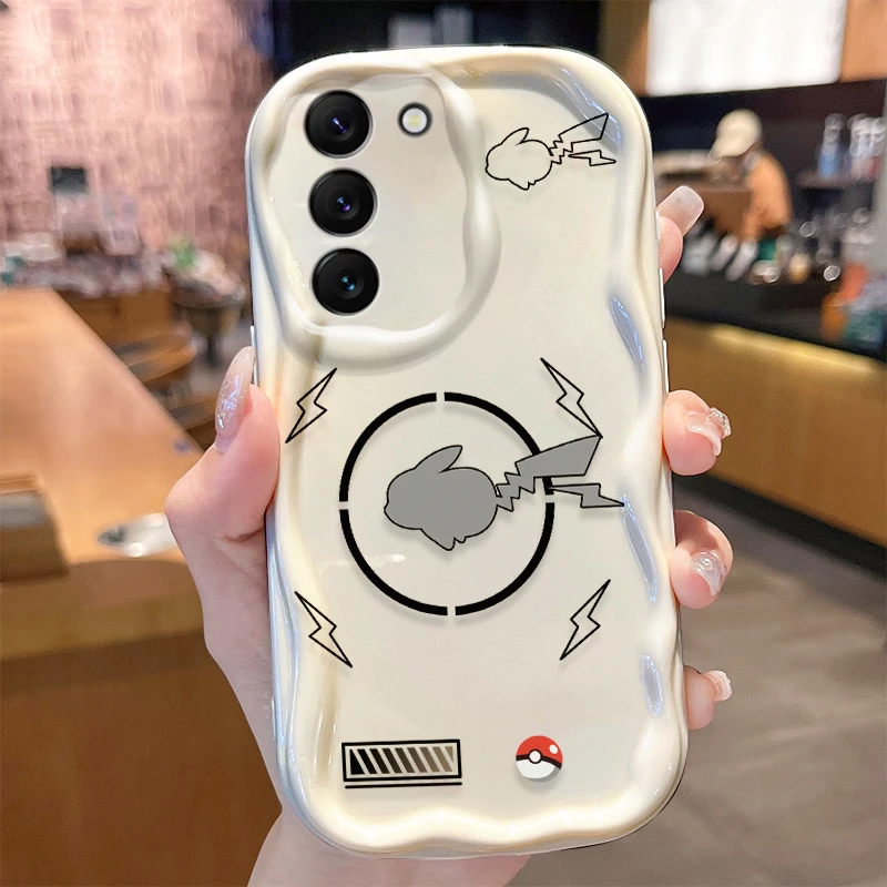 Funda Pokemon Pikachu para Samsung Galaxy S24 S23 S22 S21 Ultra Plus S20 FE A73 A72 A71 A55 A54 5G A53 A52 A51 4G A50S A50 - imagen 2
