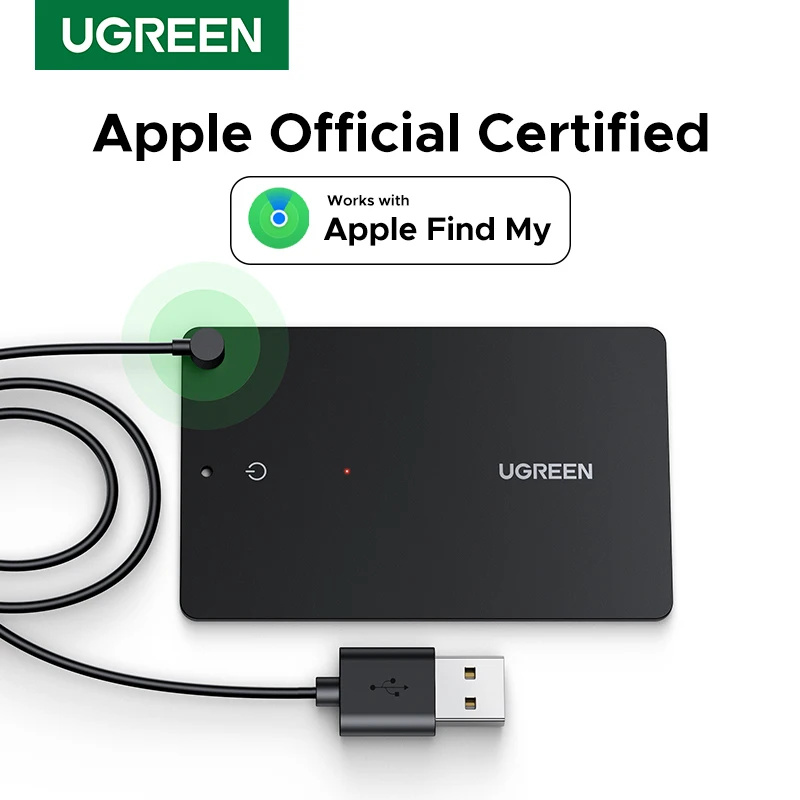 La tarjeta SmartTrack de seguridad UGREEN funciona con Apple Find My Wallet Bluetooth Tracker Buscador de teléfono Resistente al agua (solo iOS)