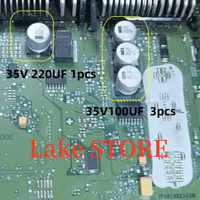 10 Uds 35V 100UF 35V 220UF SMD solenoide 10X10 vt (volumen 1 cm x 1 cm) condensador de válvula para placa de ordenador de caja de cambios automotriz