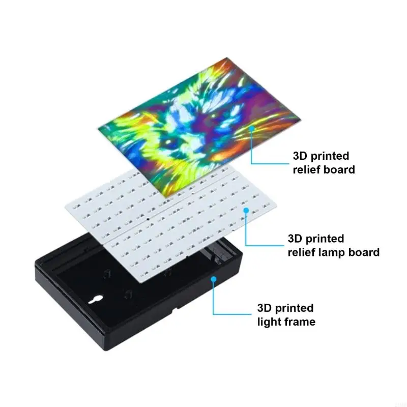 ABS ABS 3D LED LED PANEL LED BAFOR retroiluminación y cable 720 mm - imagen 2