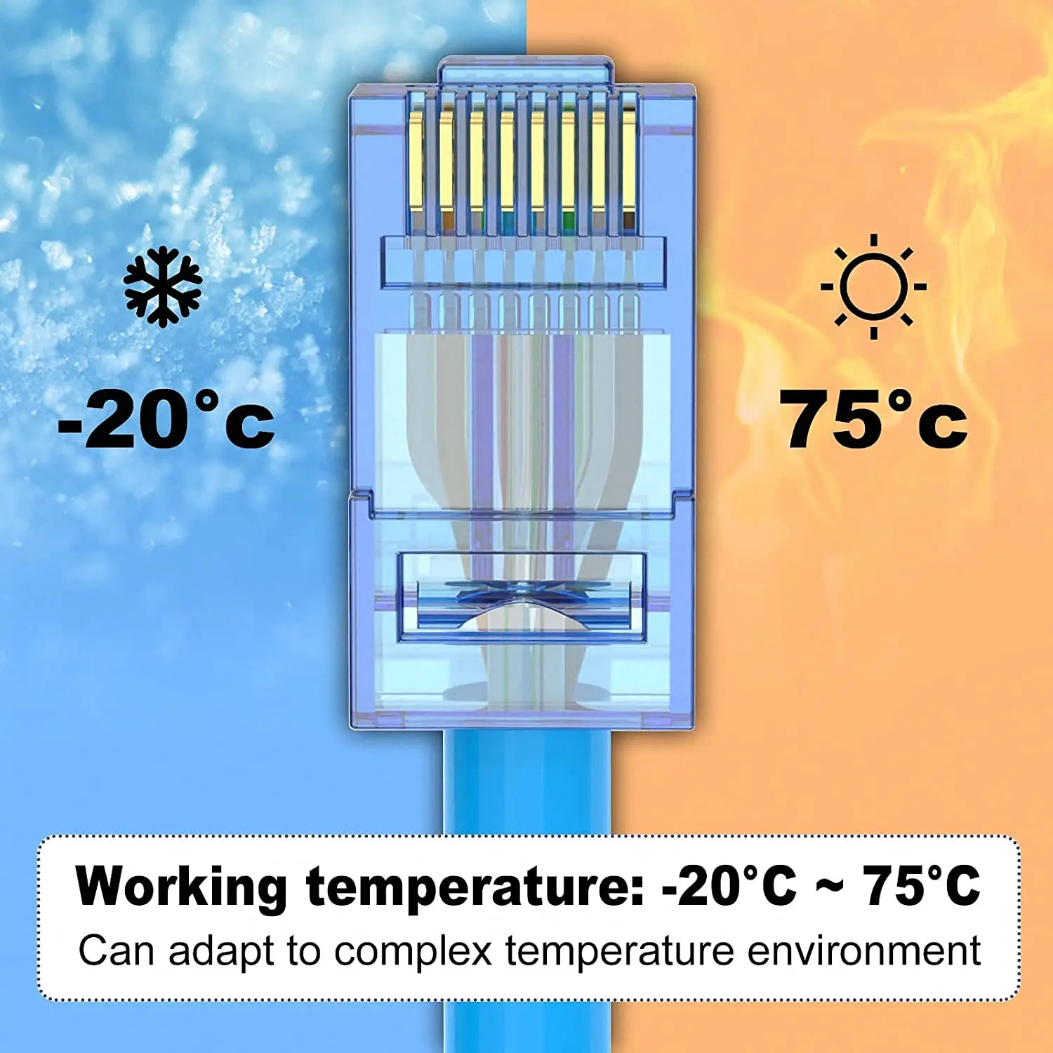 ZoeRax 50 Uds. Conectores CAT6 RJ45 paso a través, extremos Cat6 enchufe Modular 8P8C CAT6 CAT5E CAT5 Cable de red UTP sólido o trenzado - imagen 4