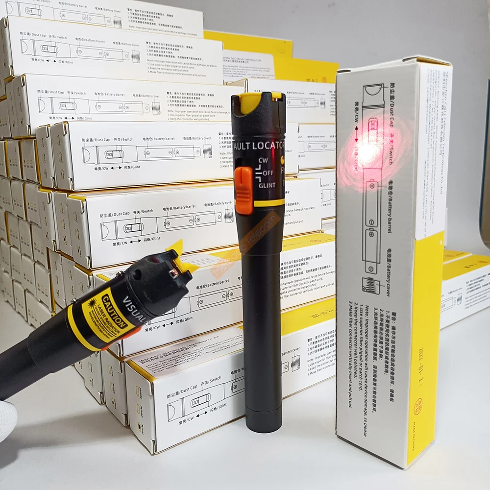 Localizador Visual de fallas láser, probador de Cable de fibra óptica, rango de 10KM, bolígrafo de luz láser roja, VFL, envío gratis, nuevo, 10MW/10KM - imagen 5