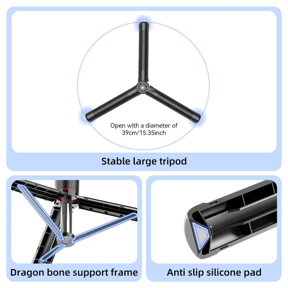 Trípode/palo Selfie Bluetooth F16, soporte para teléfono extensible inalámbrico de 67 pulgadas con tornillo de 1/4 "para cámara de teléfono inteligente Vlog - imagen 3