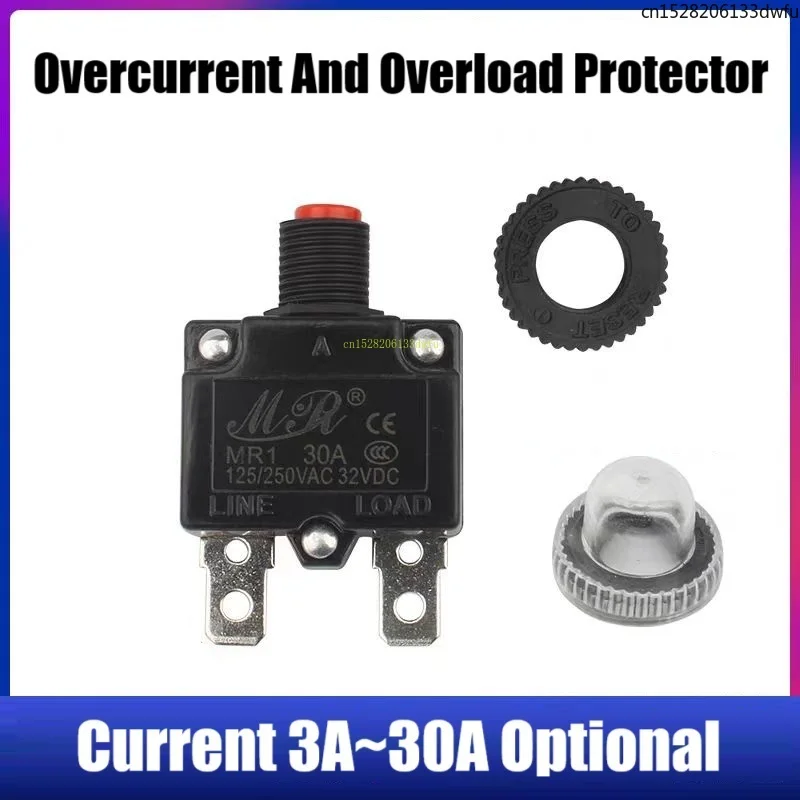 Disyuntor de protección contra sobrecarga térmica 10A8A15A1P 2P bomba eléctrica de vapor de agua CA presión de aire carga lavadora de coche