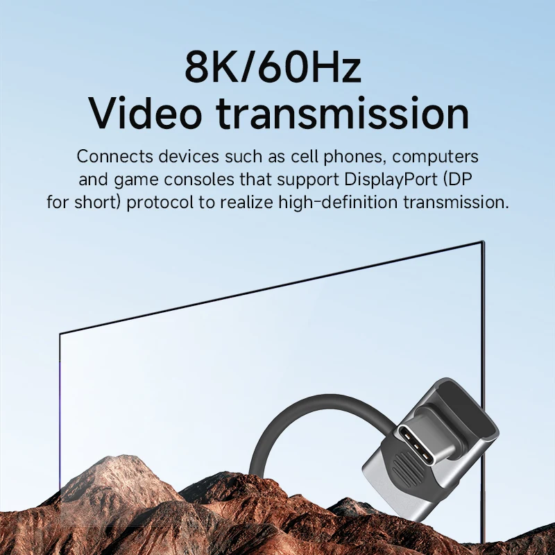 Hagibis-Adaptador USB C a C de 240W con cordón, convertidor de 80Gbps y 90 grados, adaptador USB4 de vídeo 8K para MacBook iPhone 17 Pro Tablet - imagen 5