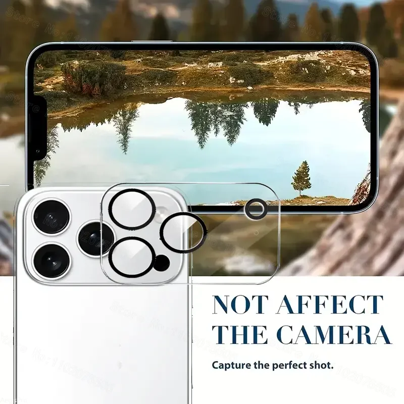 2 uds vidrio templado de privacidad para iPhone 17 Air 16 Pro Max 15 14 13 12 11 película protectora de lente de cámara antihuellas e rotura - imagen 5