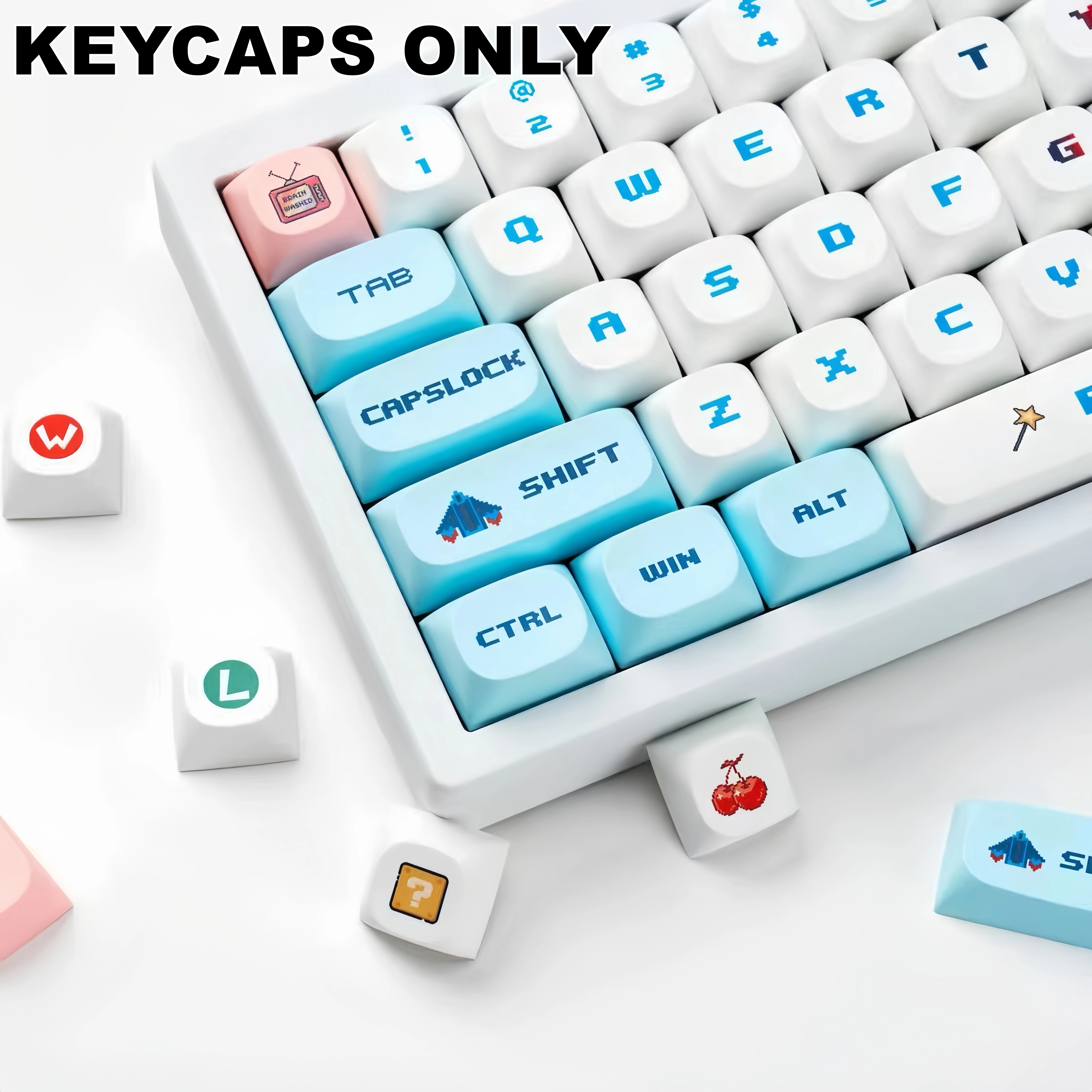 Juego de teclas Arcade Warrior de 125 teclas, teclas de perfil XDA de material PBT para teclado mecánico MX, regalo de Navidad con tema de juegos - imagen 2