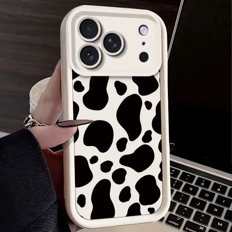 Funda de teléfono con estampado de leopardo INS para iPhone 17 17Pro 17Air 17 Pro Max, funda protectora de silicona suave de Color caramelo, funda trasera a prueba de golpes - imagen 2
