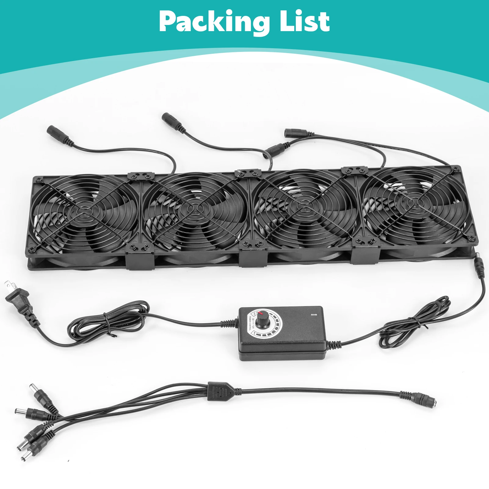 Controlador de velocidad del ventilador 4 en 1: CA 115 V/220 V a CC 12 V, ventilador de 120 mm, chasis/gabinete/PCI - imagen 4