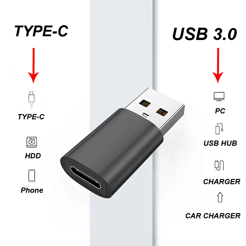 Adaptador Universal USB 3,0 OTG macho a tipo C 3,1 hembra, Cable Convertidor para cargador de coche, datos, teléfono móvil, pc, Notebook, Macbook - imagen 4