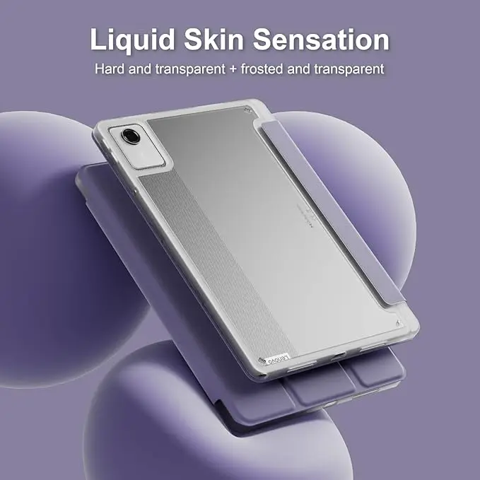 Funda para tableta Lenovo Tab M11 TB330FU con portalápices, soporte plegable, cubierta dura transparente acrílica, funda Xiaoxin Pad 2024, 11 pulgadas