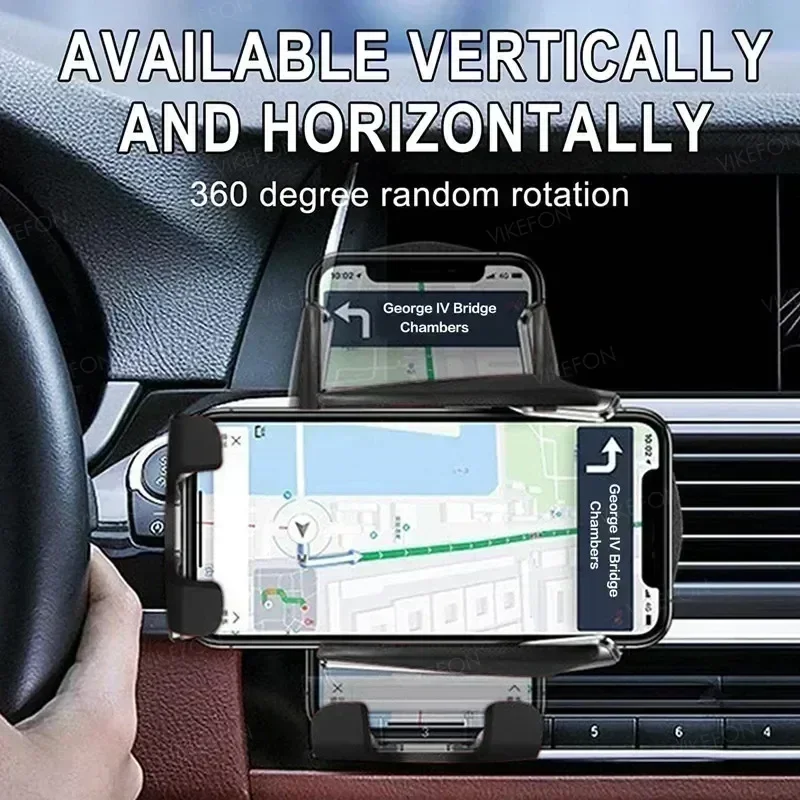 360 °   Cargador inalámbrico de coche con rotación, sujeción automática, soporte de teléfono de inducción infrarroja para iPhone 16 15 14 Samsung Galaxy S24 Plus - imagen 3