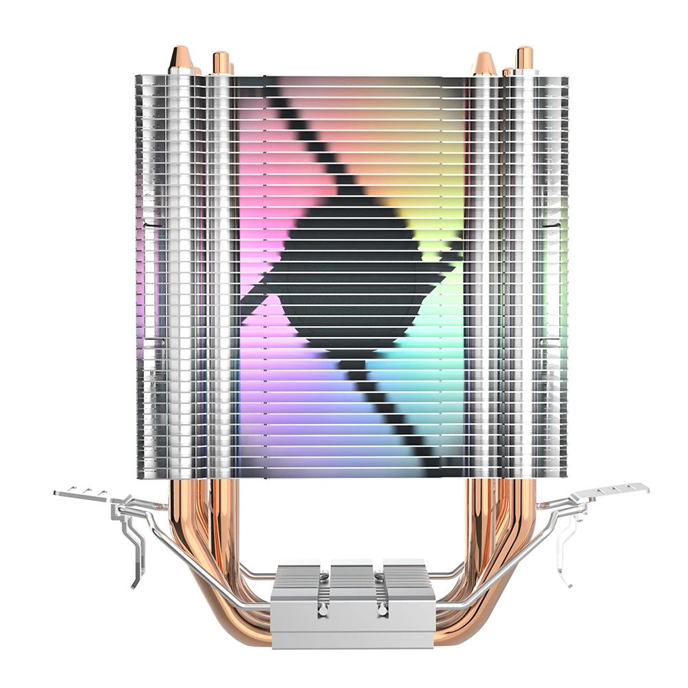 Aigo Air CPU Cooler Ventilador de refrigeración Ventilador silencioso 4 tubos de calor Radiador Intel LGA 1150 1151 1155 1700 775 1200 AMD AM3 AM4 AM5 - imagen 4