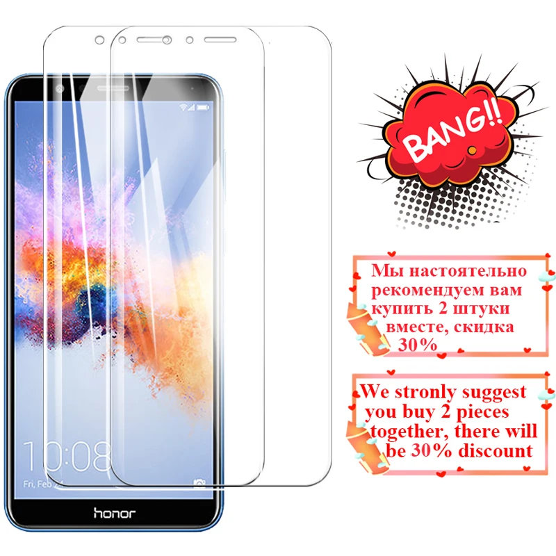 ¡1-3 uds! Vidrio Protector 9H para Honor 8x 6x 7x 10X Lite 9X 9A 30i 20i Protector de pantalla para Honor 20 Pro 10 Lite 9 30 10i 8S 8A 9S - imagen 3
