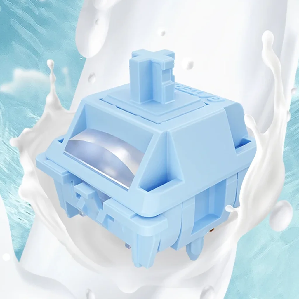 GATERON-interruptor para batidos de sal marina, 5 pines, 48g, lineal, POM, RGB, SMD, DIY, intercambio en caliente, interruptores de teclado mecánico, sonido HiFi Mahjong