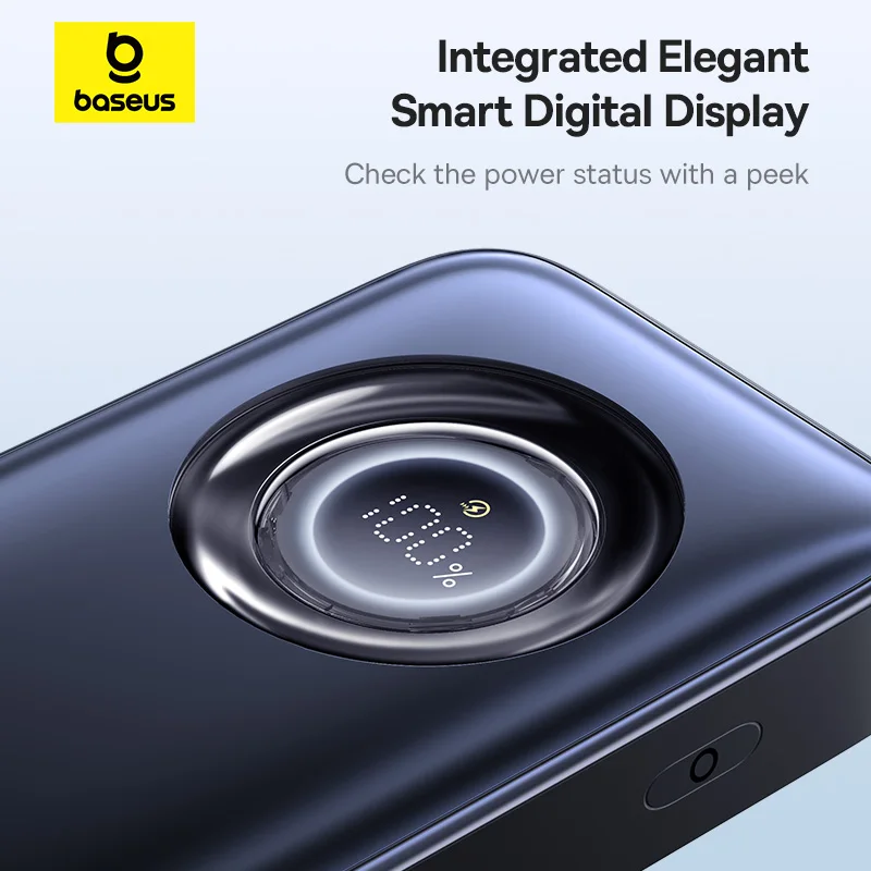 Baseus 67W 20000mAh banco de energía Cable de USB-C retráctil incorporado 45W 10000mAh banco de energía PD cargador de batería externo PowerBank - imagen 4