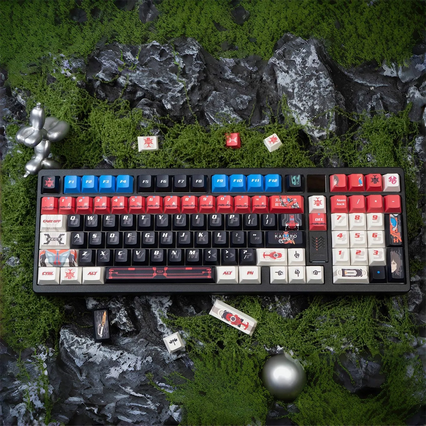 GMK valiente guerrero mecánico 132 teclas PBT tinte subcama teclas perfil de cereza con 2.25U 2.75U 3U 7U barra espaciadora ISO Enter - imagen 3