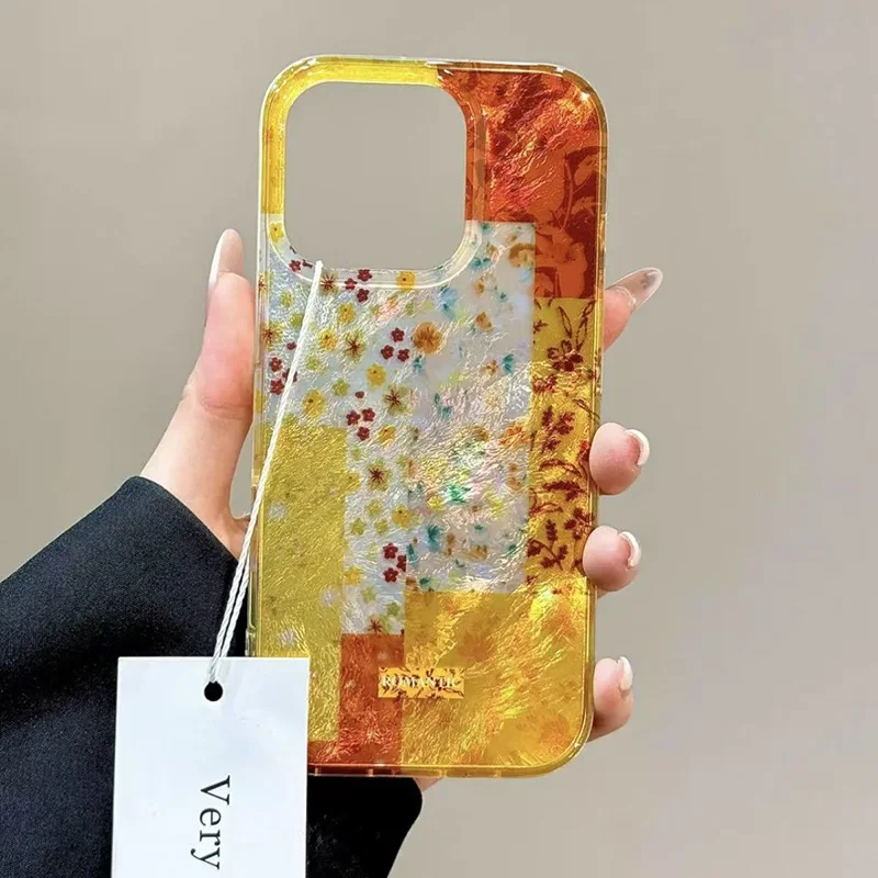 Funda de teléfono para iPhone 17 Pro Max 16E 16 15 14 13 12 11 XS X XR 7 8 Plus SE2 rejilla de empalme de aire cubierta de silicona con patrón Floral Capa - imagen 4