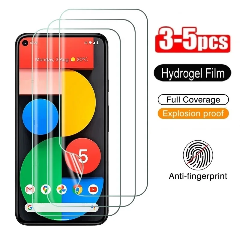 Película de hidrogel de 3-5 uds para Google Pixel 3 5 3A 6 Protector de pantalla para Pixel 6A 7 7A 4 XL 4A 5A - imagen 2