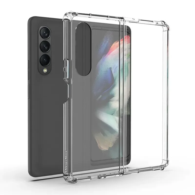 Funda plegable transparente a prueba de golpes para Samsung Galaxy Z Fold 7 6 5 4 3 W24 W23 5G, funda dura para teléfono de PC, carga inalámbrica - imagen 2